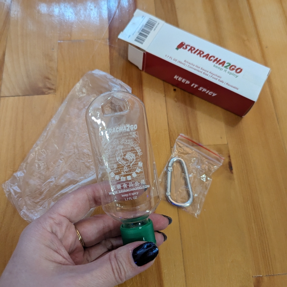 Sriracha2go keychain bottle - for Sriracha sauce